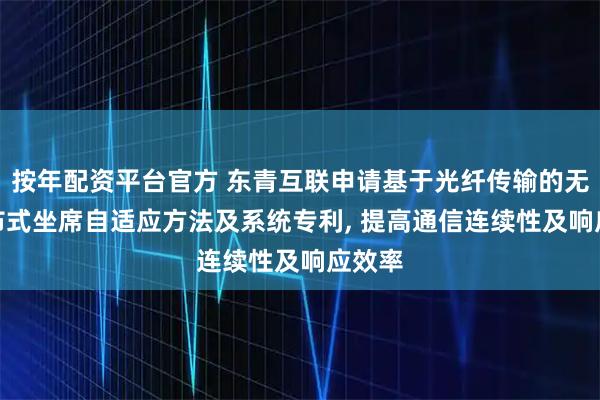按年配资平台官方 东青互联申请基于光纤传输的无IP分布式坐席自适应方法及系统专利, 提高通信连续性及响应效率